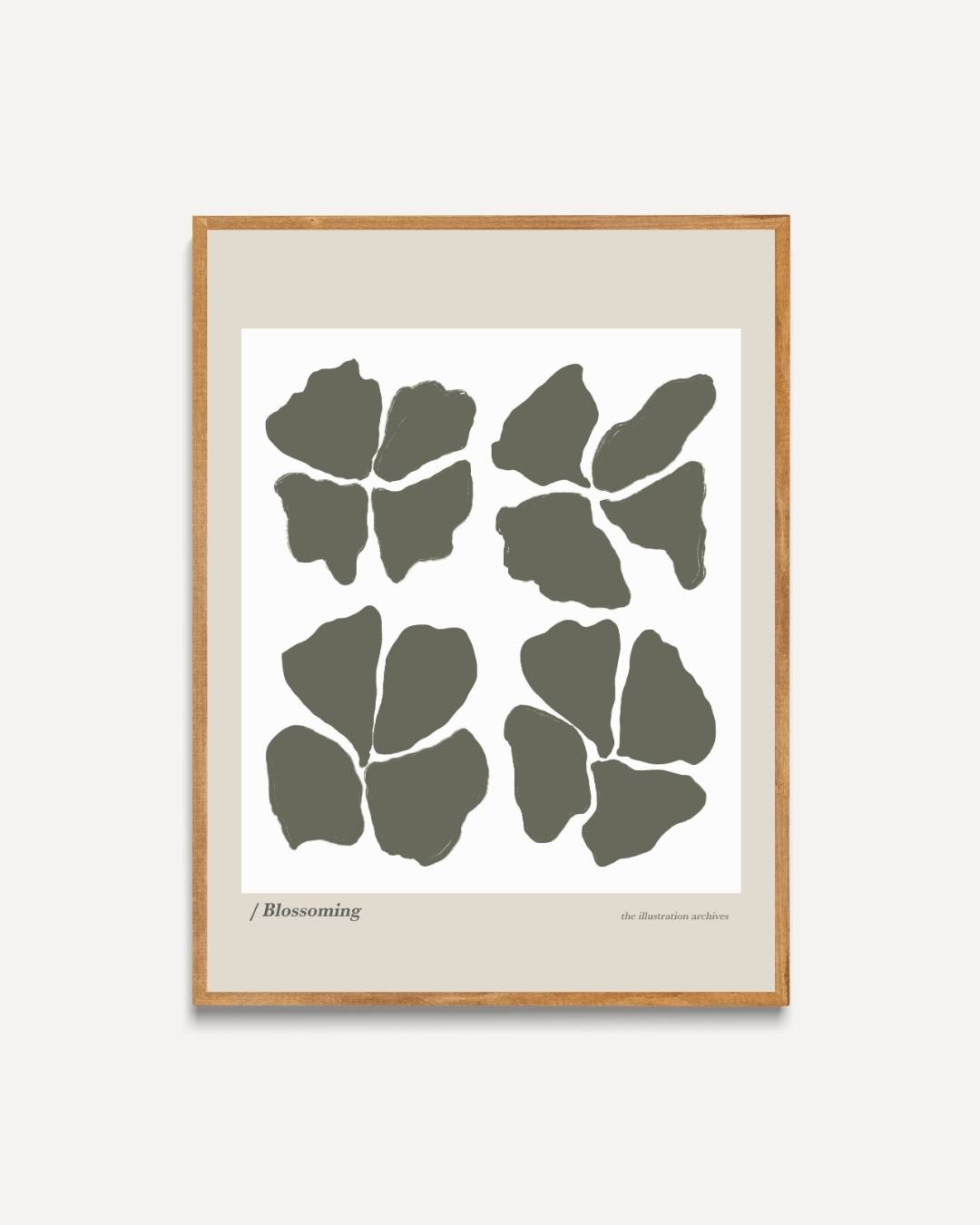Sierlijke botanische abstractie Poster – portret poster als wanddecoratie