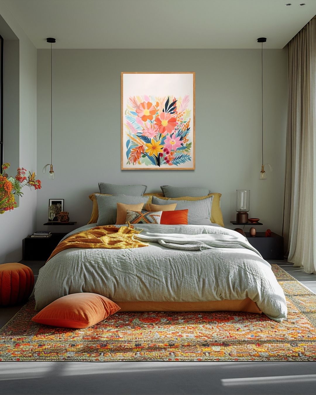 Bloemenboeket Poster – staande poster voor modern interieur