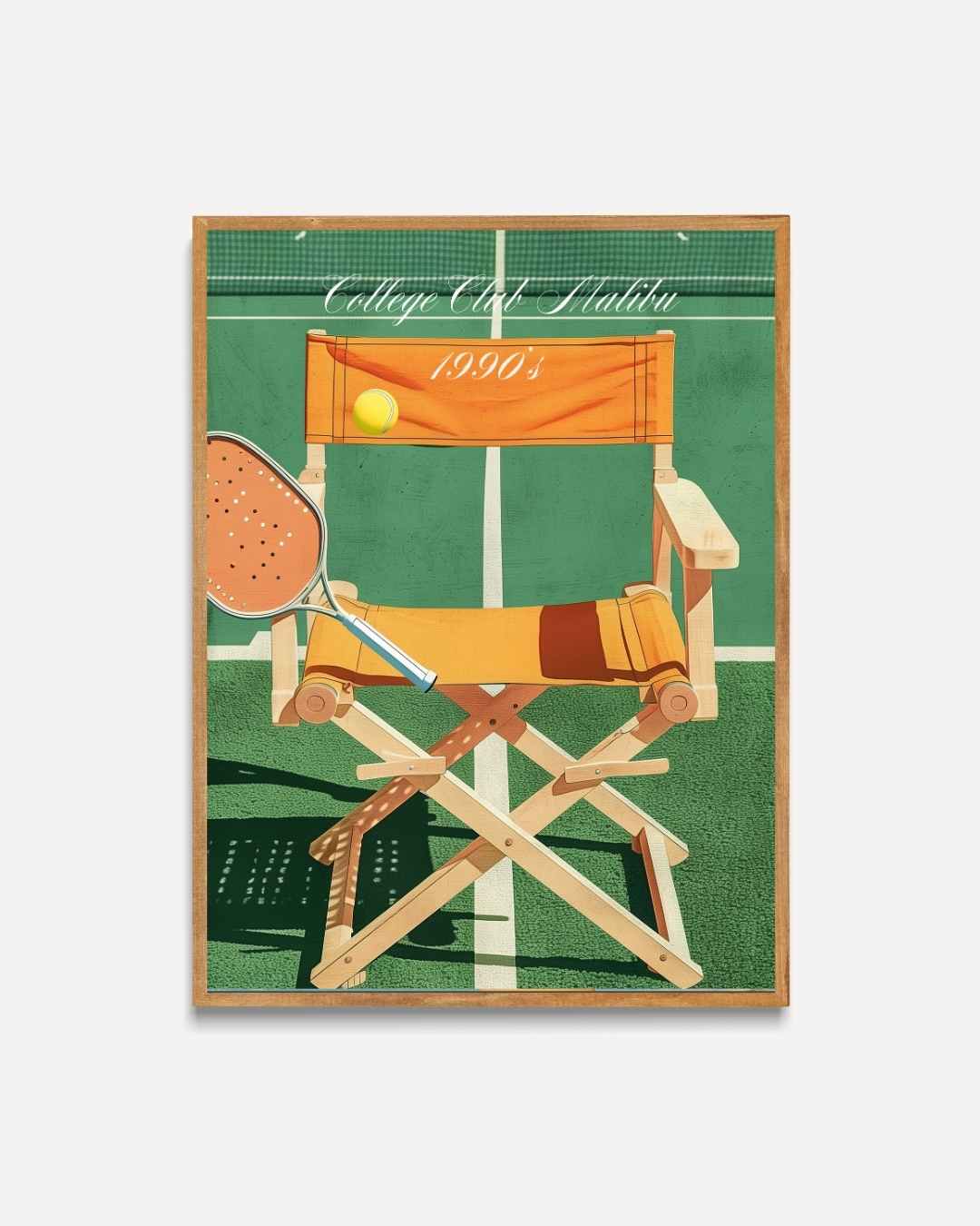 College Club Malibu Tennis Poster – portret poster als wanddecoratie