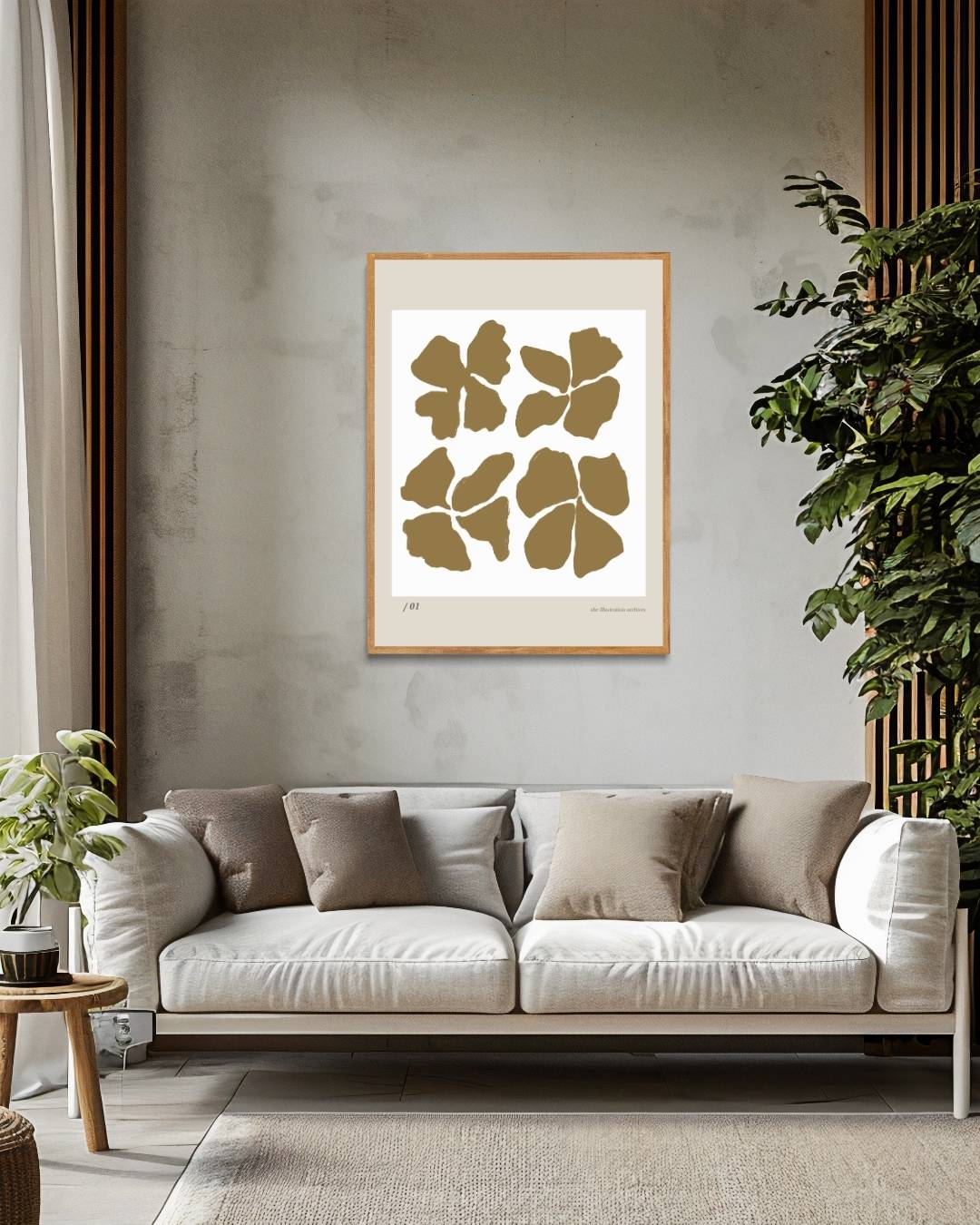 Bohemian botanische vormen Poster – staande poster voor modern interieur