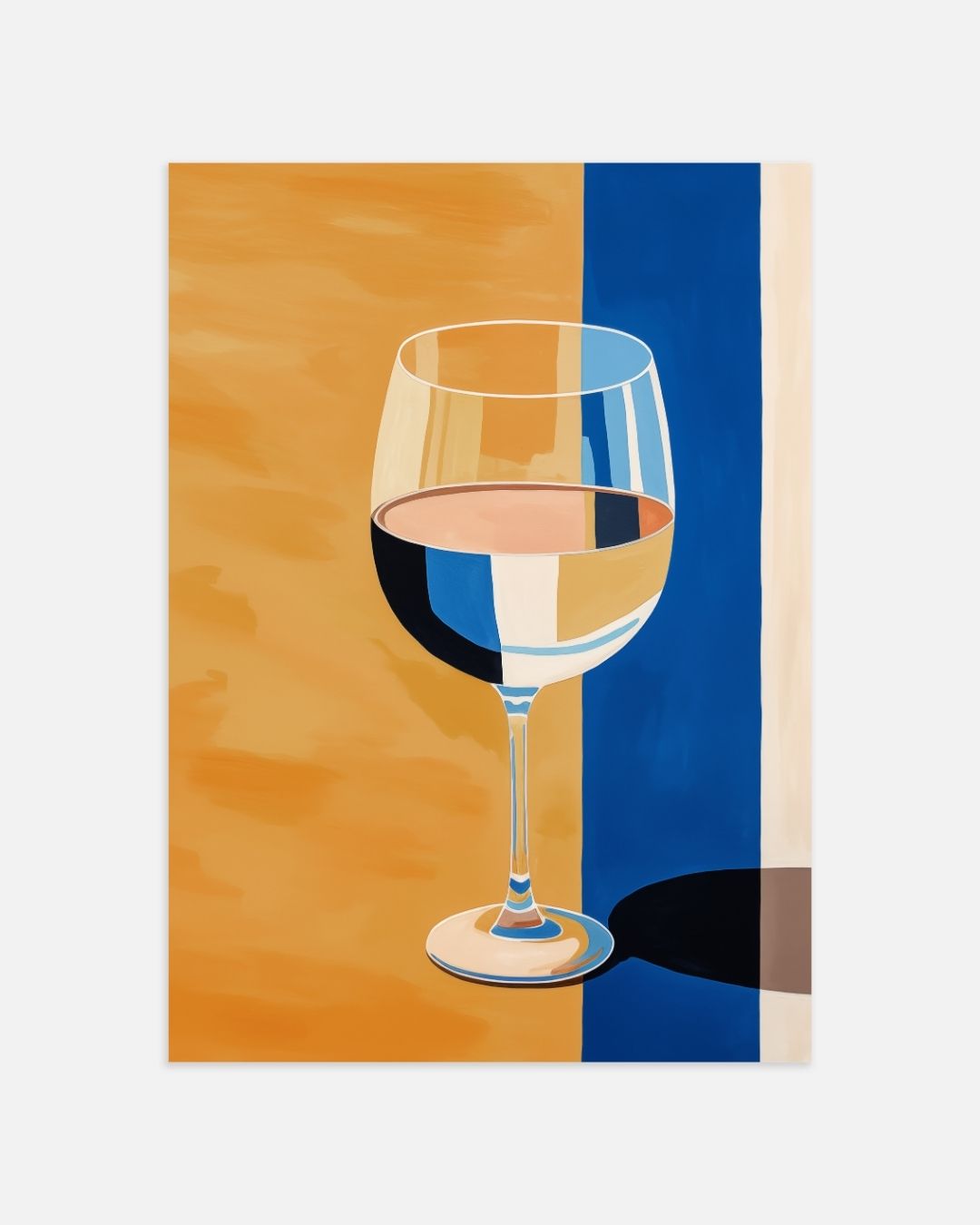 Wijnreflectie Poster – portret wanddecoratie van WallArtistic