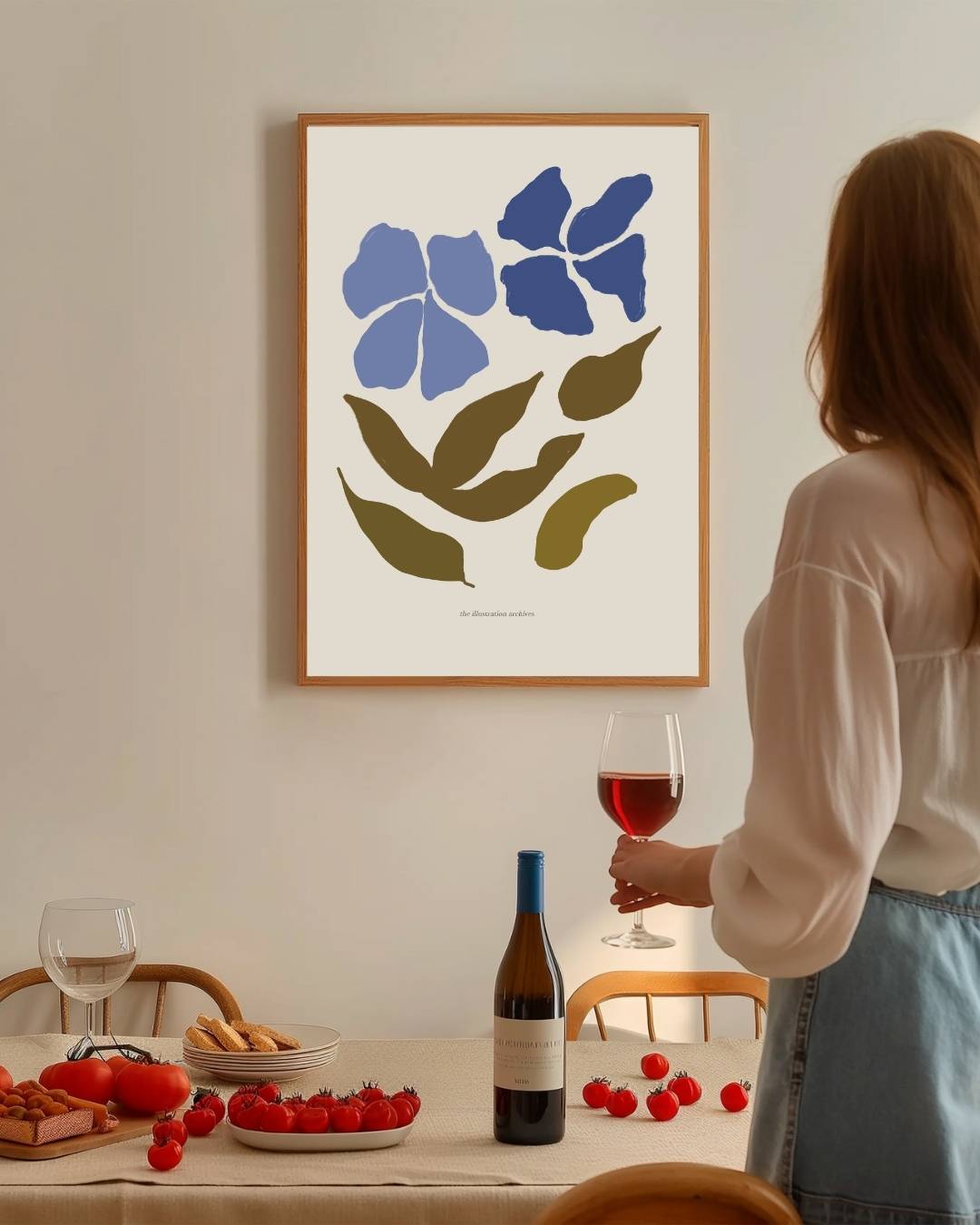 Abstracte bloesemcollectie Poster – staande poster voor modern interieur