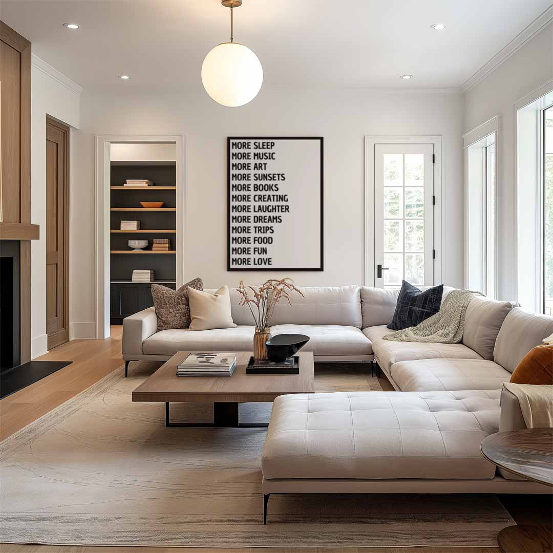 More sleep More Music – staand kunstwerk voor modern interieur