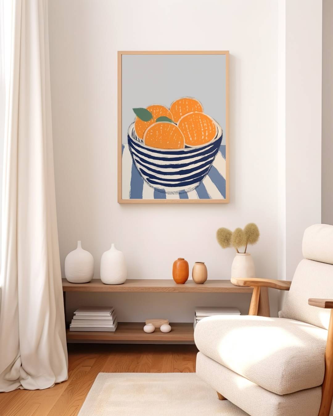Kom met sinaasappels Poster – staande poster voor modern interieur
