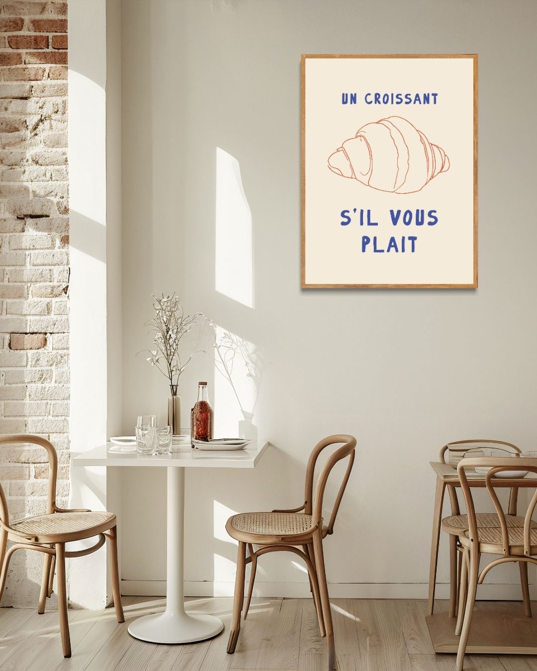 Un croissant s'il vous plaît Poster – staande poster voor modern interieur