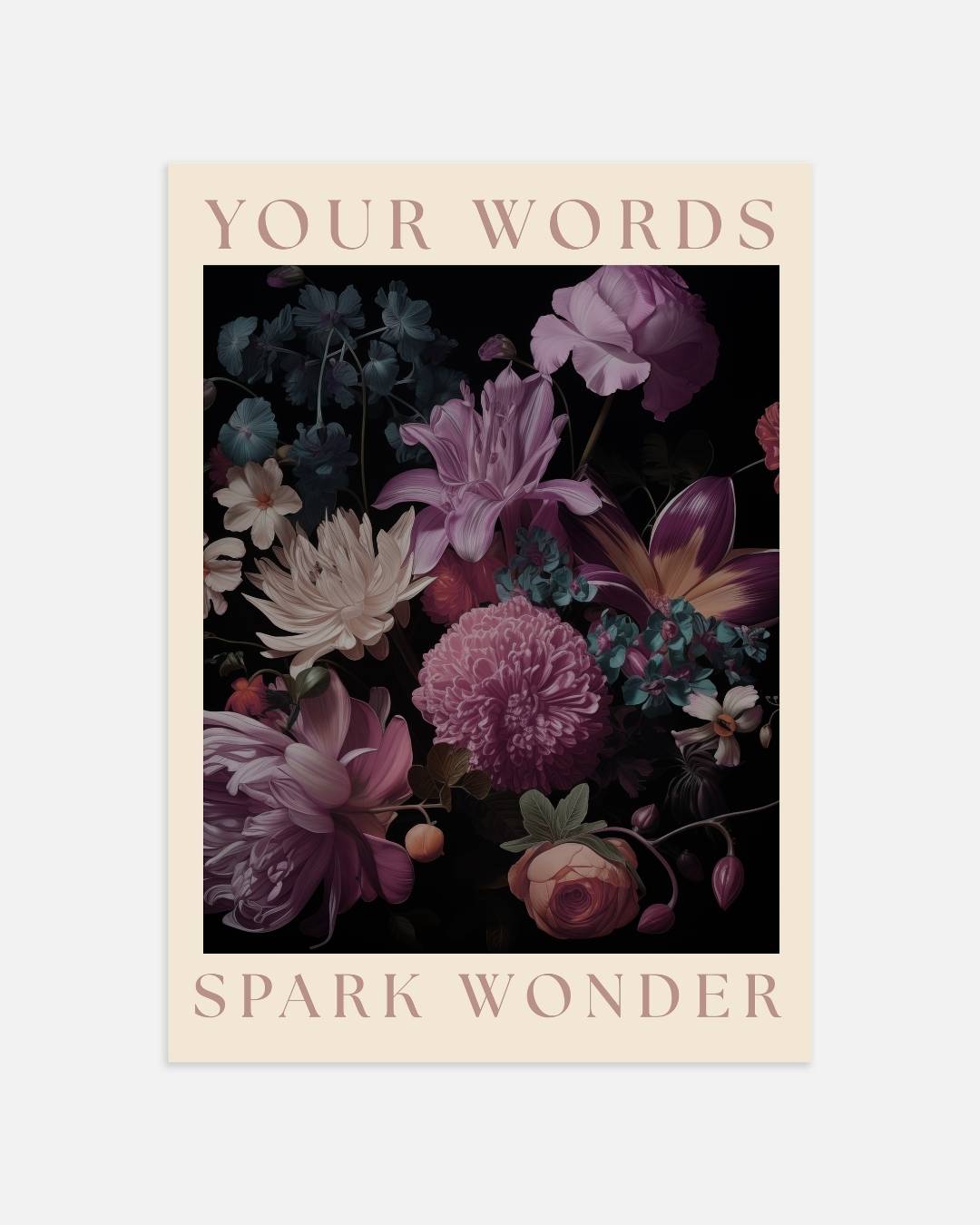 Your words spark wonder Poster – portret wanddecoratie van WallArtistic