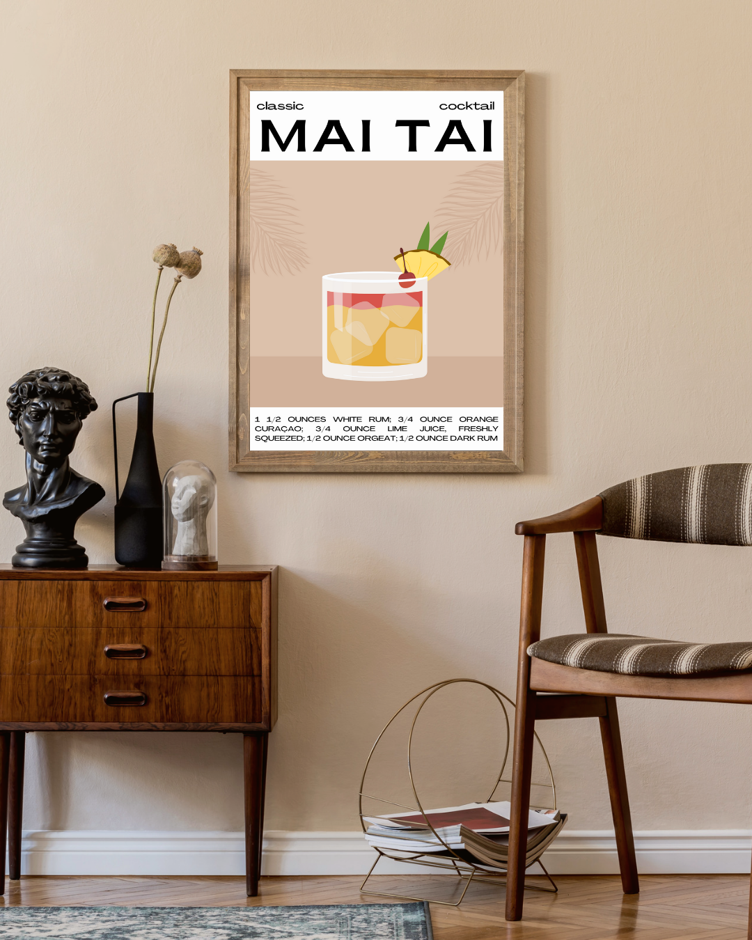 Mai Tai Poster – portret wanddecoratie van WallArtistic