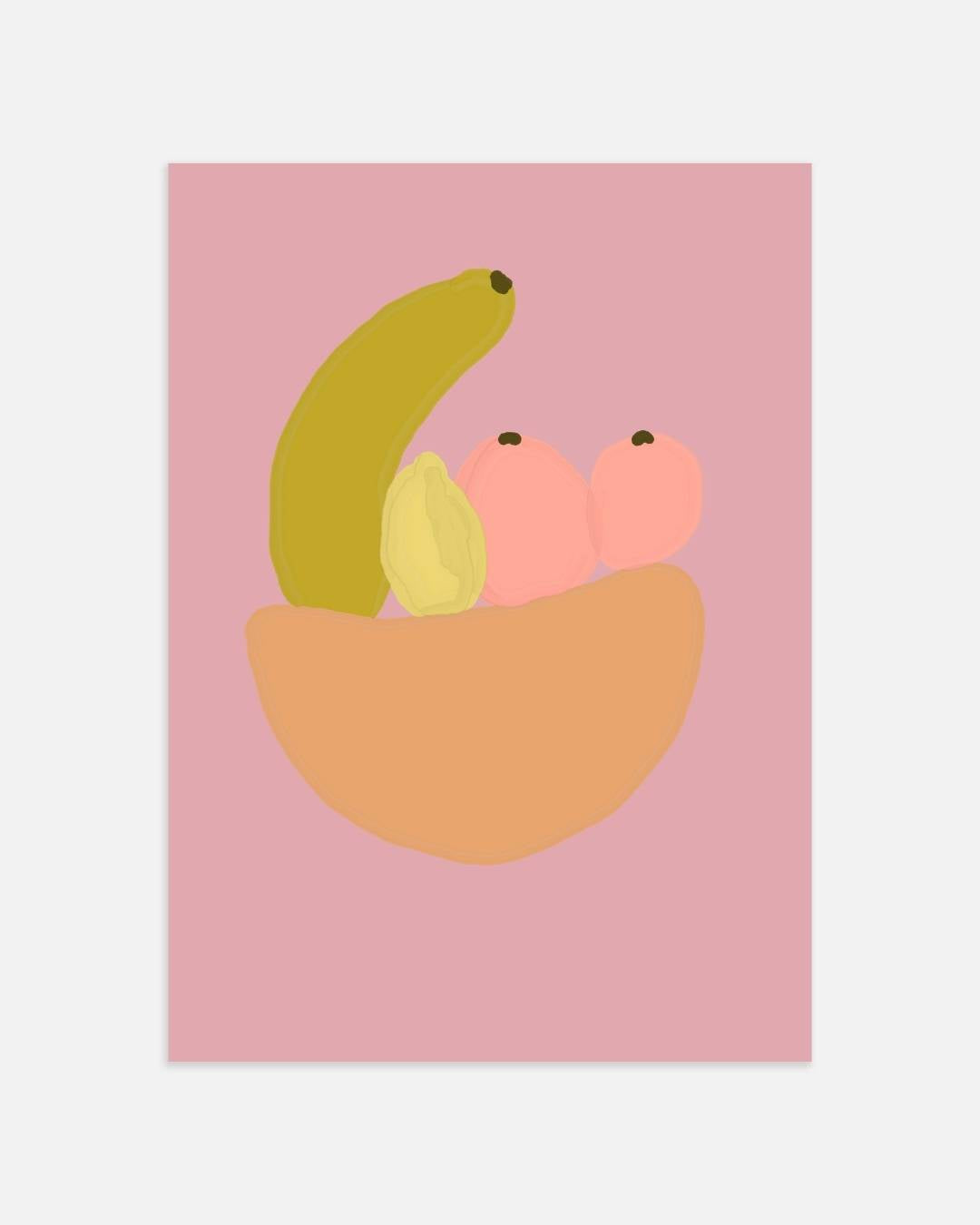 Abstracte fruitschaal Poster – portret wanddecoratie van WallArtistic