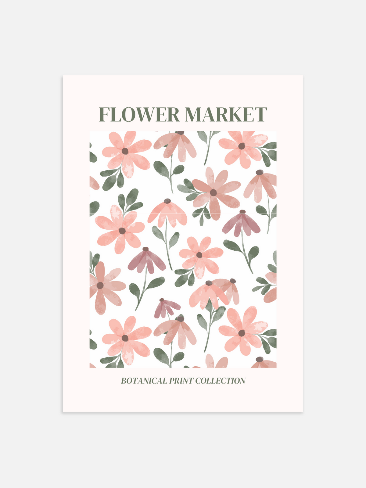 Flower market Poster – portret poster als wanddecoratie