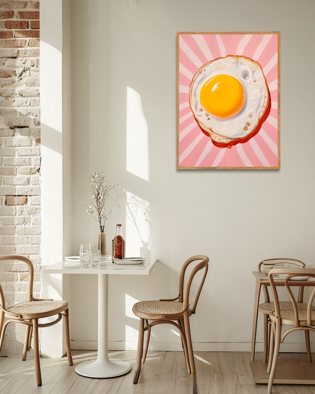 Spiegelei Poster – staande poster voor modern interieur