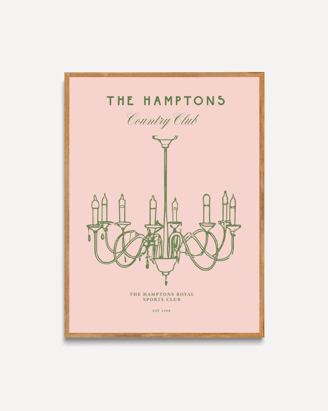 The Hamptons kroonluchter Poster – portret poster als wanddecoratie