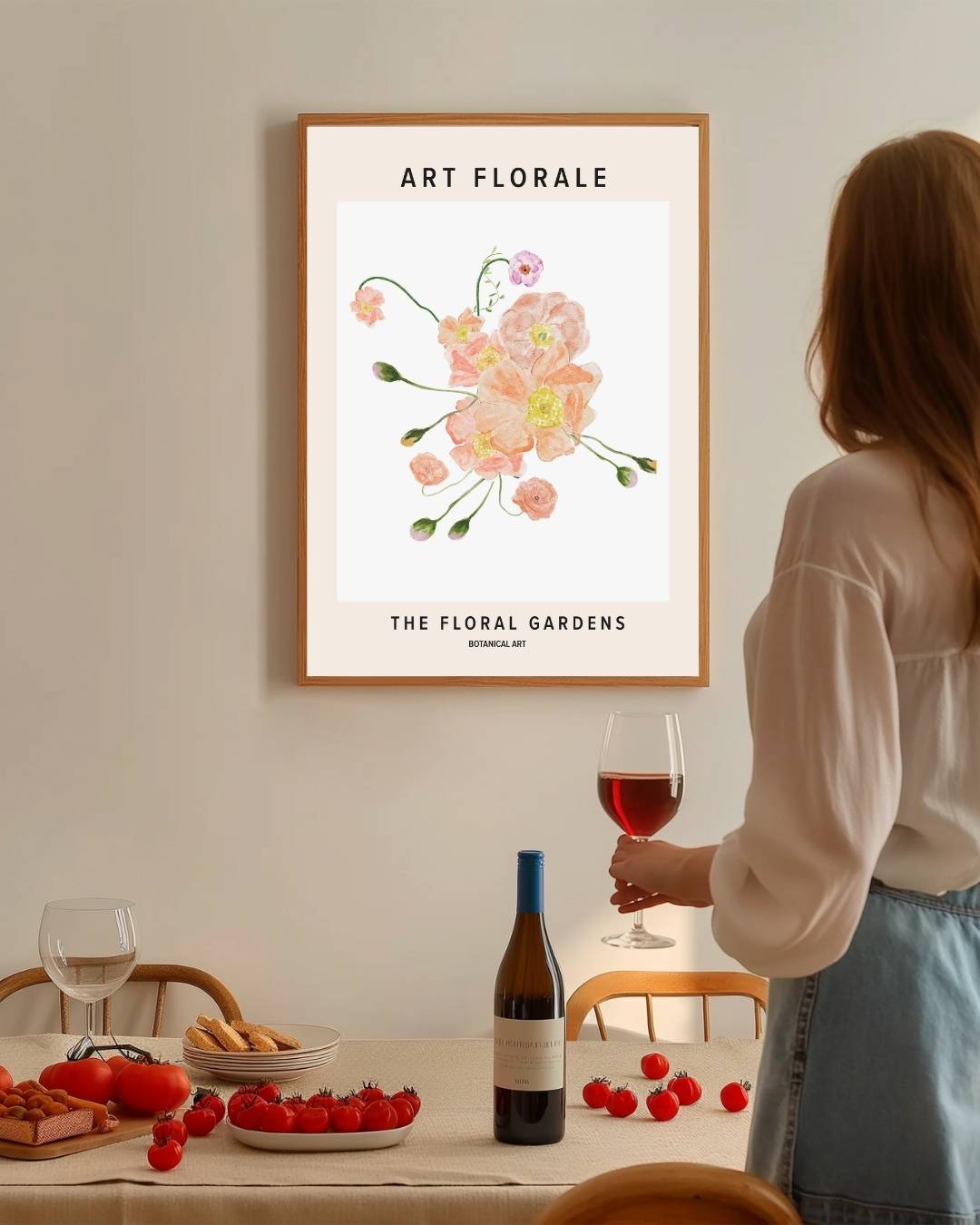 Art Florale poster – staande poster voor modern interieur