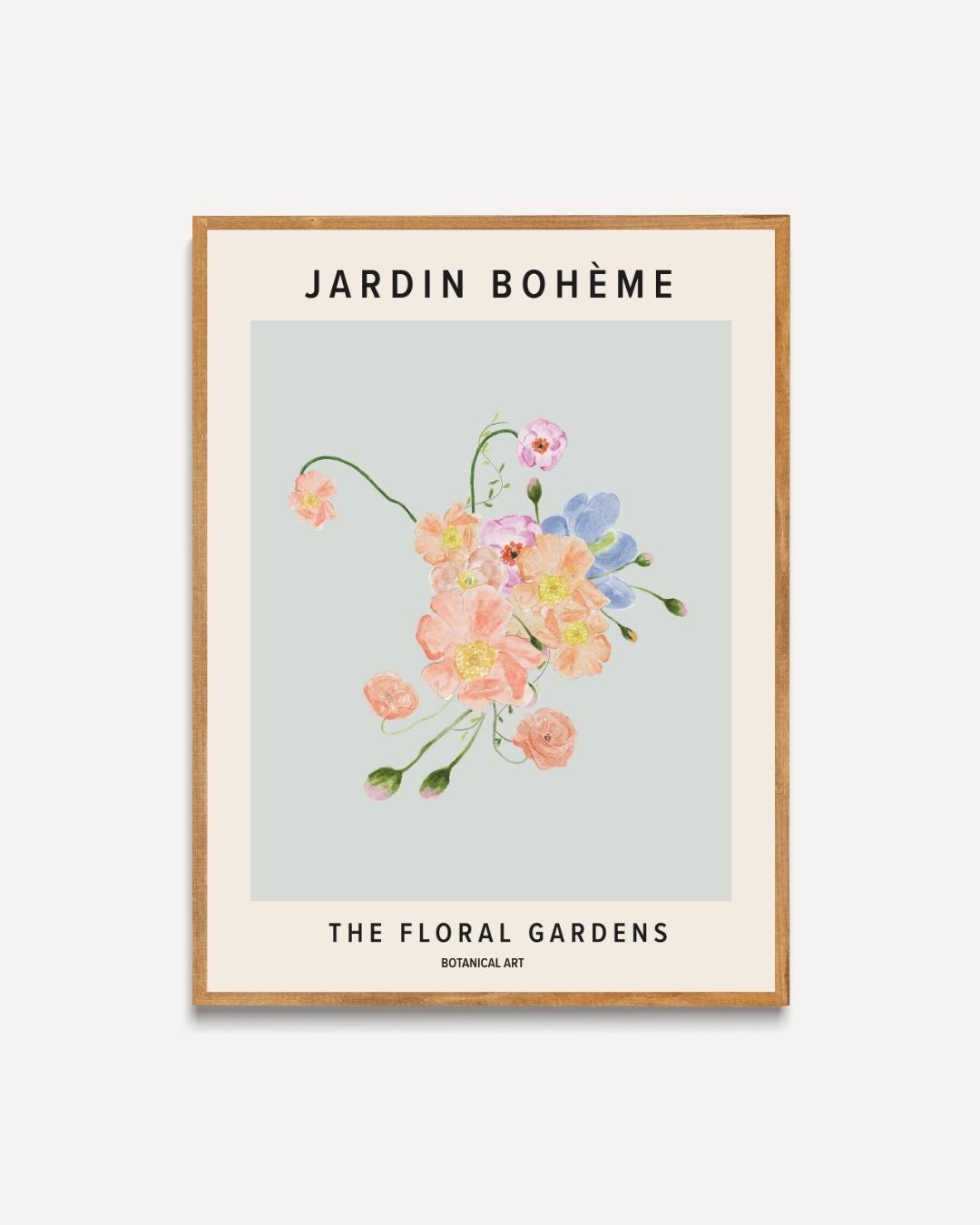 Jardin bohème the floral gardens Poster – portret poster als wanddecoratie