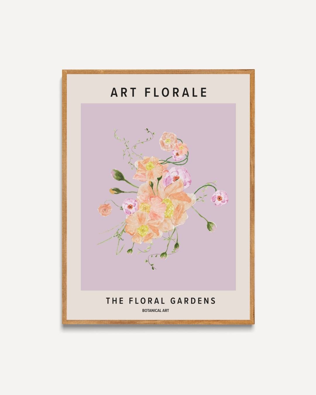 Botanical the flower gardens Poster – portret poster als wanddecoratie