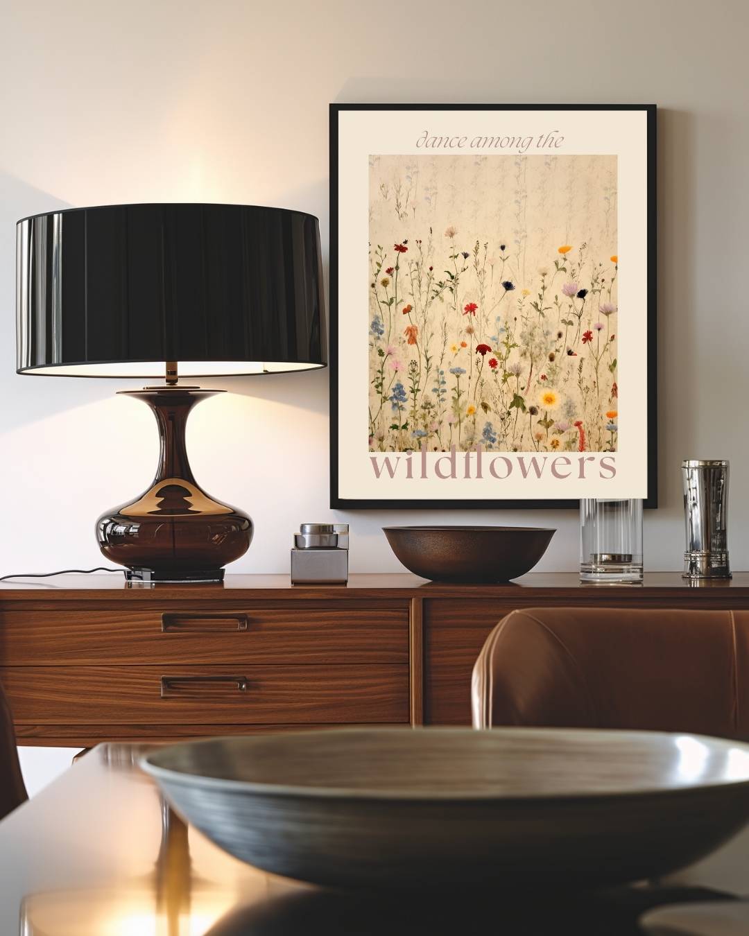 Dance among the wildflowers Poster – staande poster voor modern interieur
