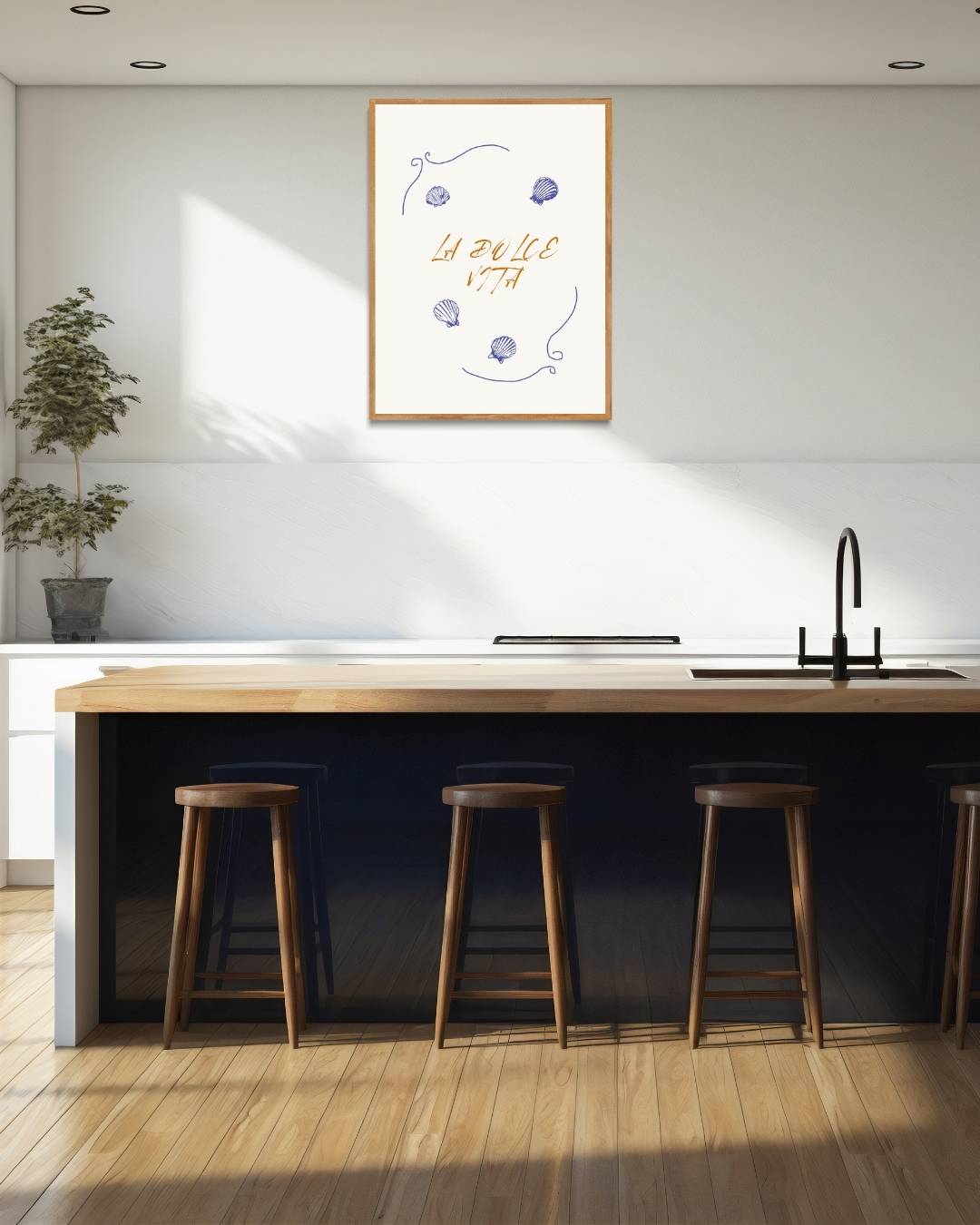 La Dolce Vita schelpen Poster – staande poster voor modern interieur