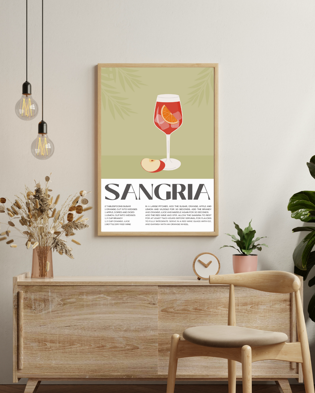 Sangria Poster – staande poster voor modern interieur