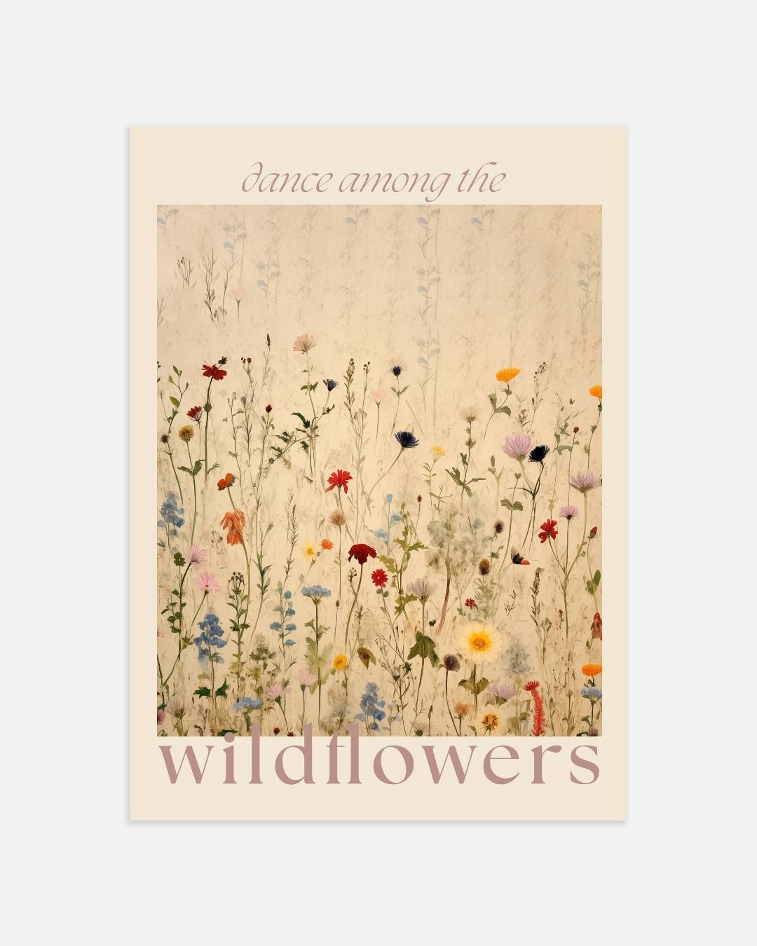 Dance among the wildflowers Poster – portret wanddecoratie van WallArtistic