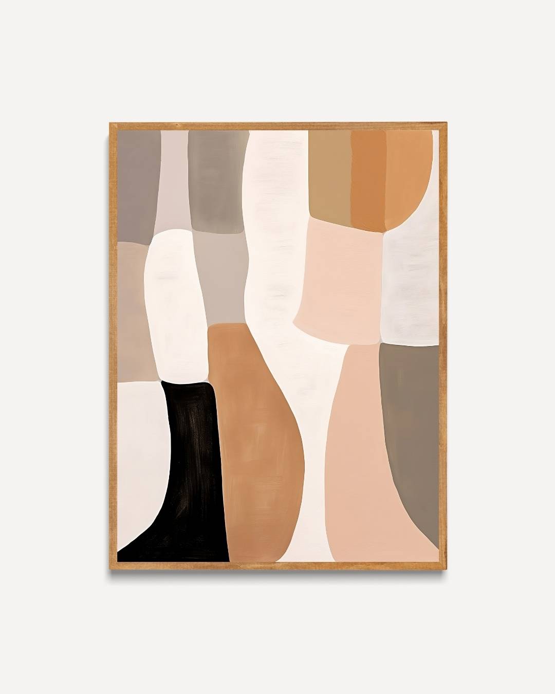 Vormen in warme tinten Poster – portret poster als wanddecoratie