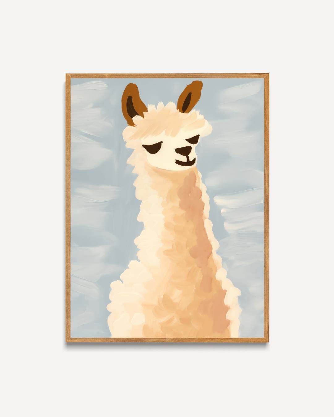 Lachende lama Poster – portret poster als wanddecoratie