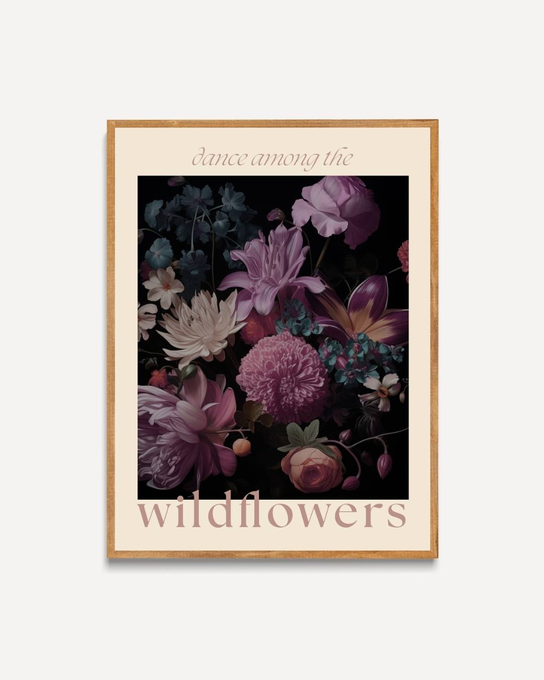 Dance among the wildflowers purple Poster – portret poster als wanddecoratie