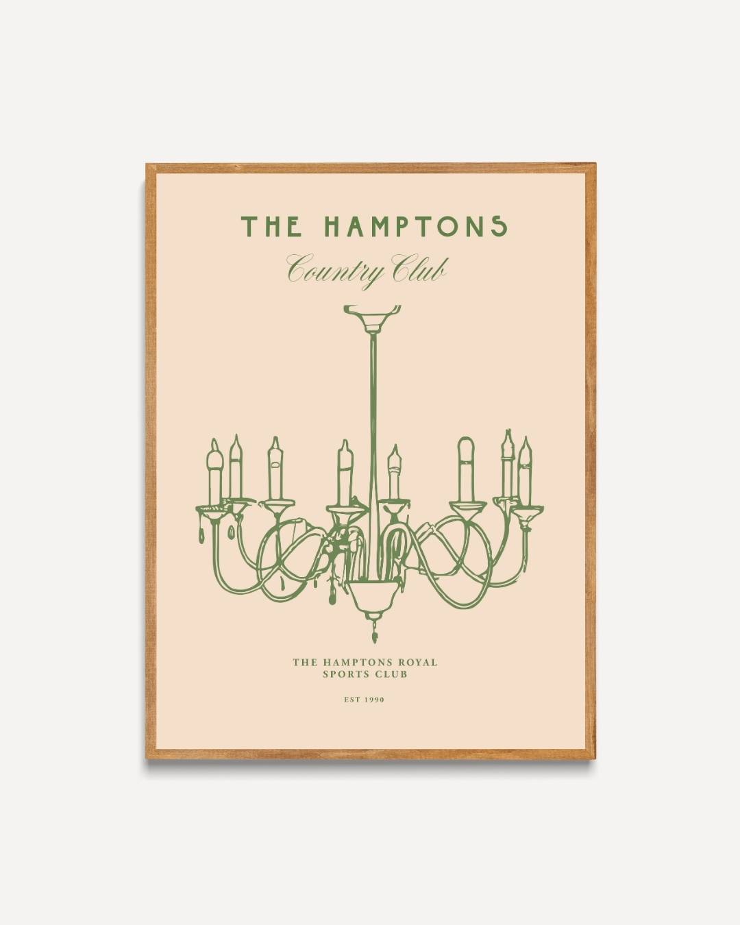 The Hamptons klassieke kroonluchter Poster – portret poster als wanddecoratie