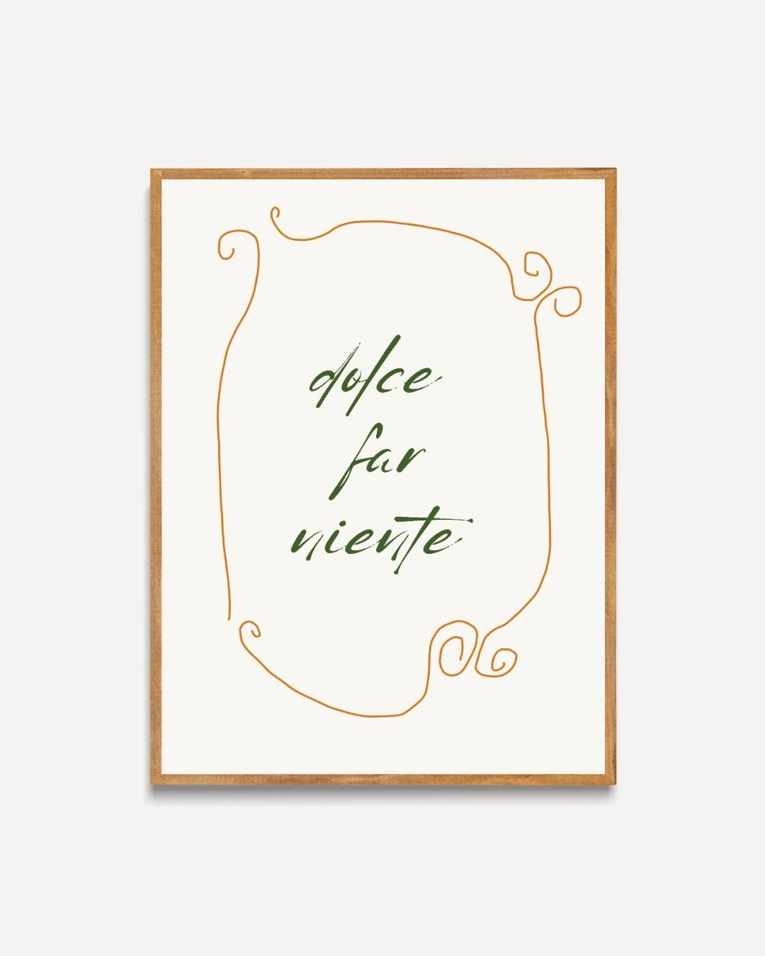 Dolce Far Niente Poster – portret poster als wanddecoratie