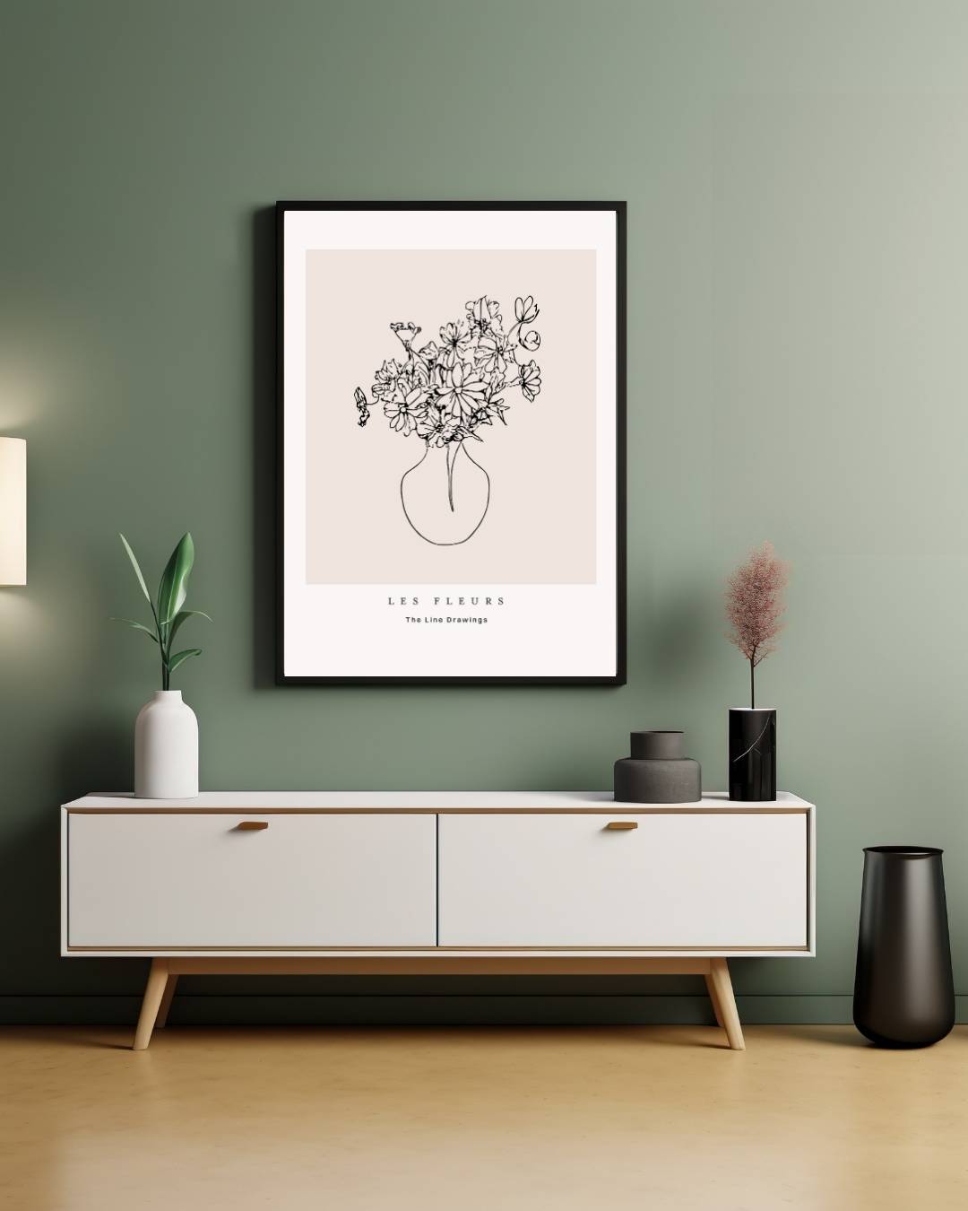 Takken en bloemen kunst Poster – staande poster voor modern interieur