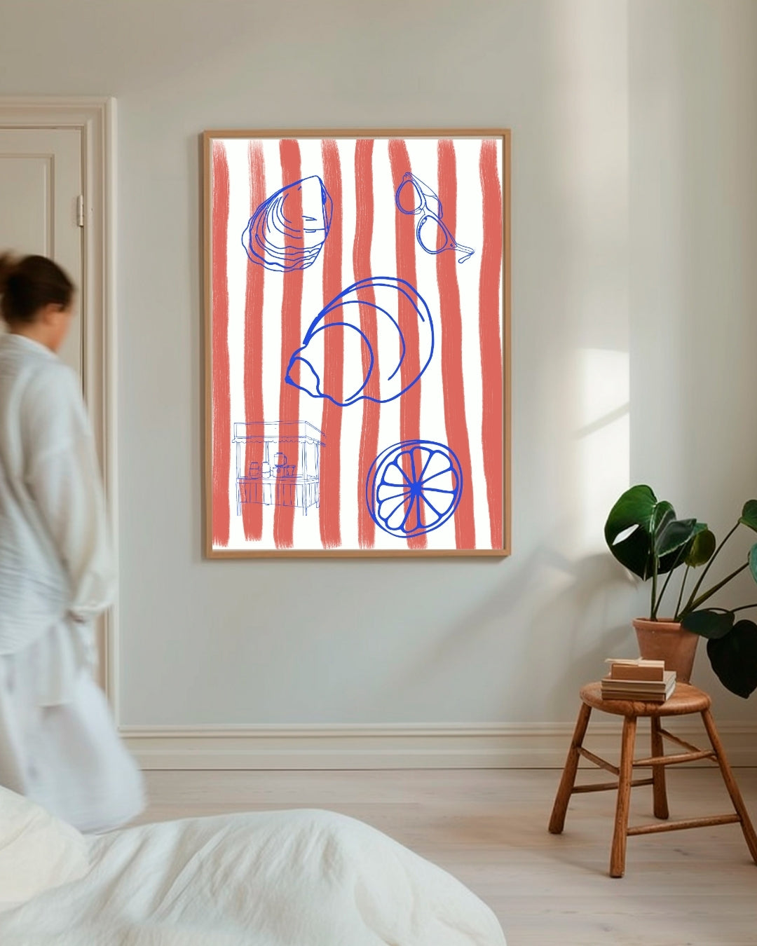 Marktleven Poster – staande poster voor modern interieur