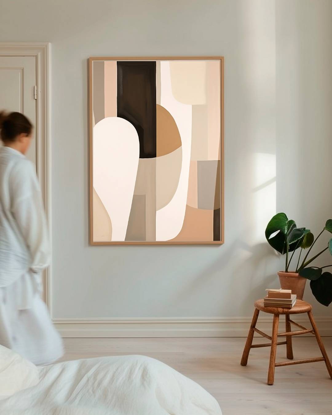 Warme compositie abstracte Poster – staande poster voor modern interieur