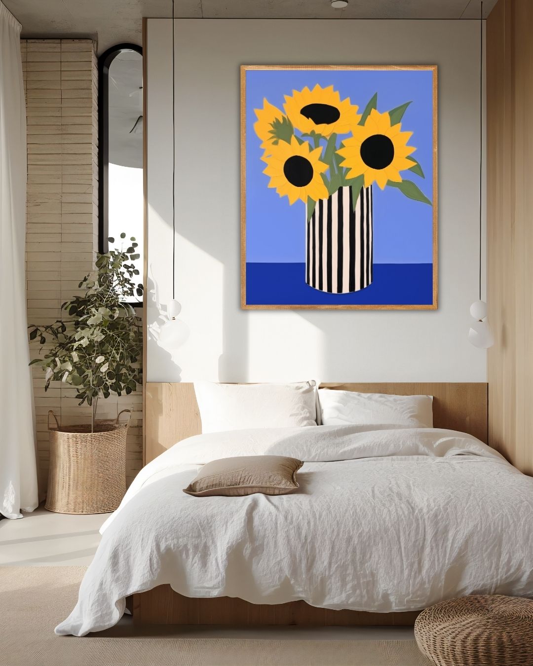 Stralende Zonnebloemen Poster – staande poster voor modern interieur