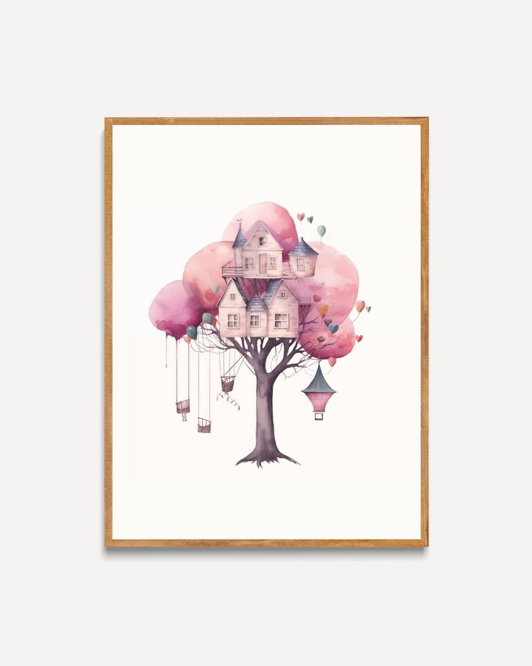Magisch boomhuis illustratie Poster – portret poster als wanddecoratie