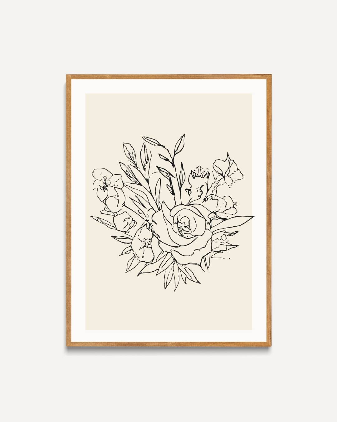 Blooming Poster Kunstwerk – portret poster als wanddecoratie