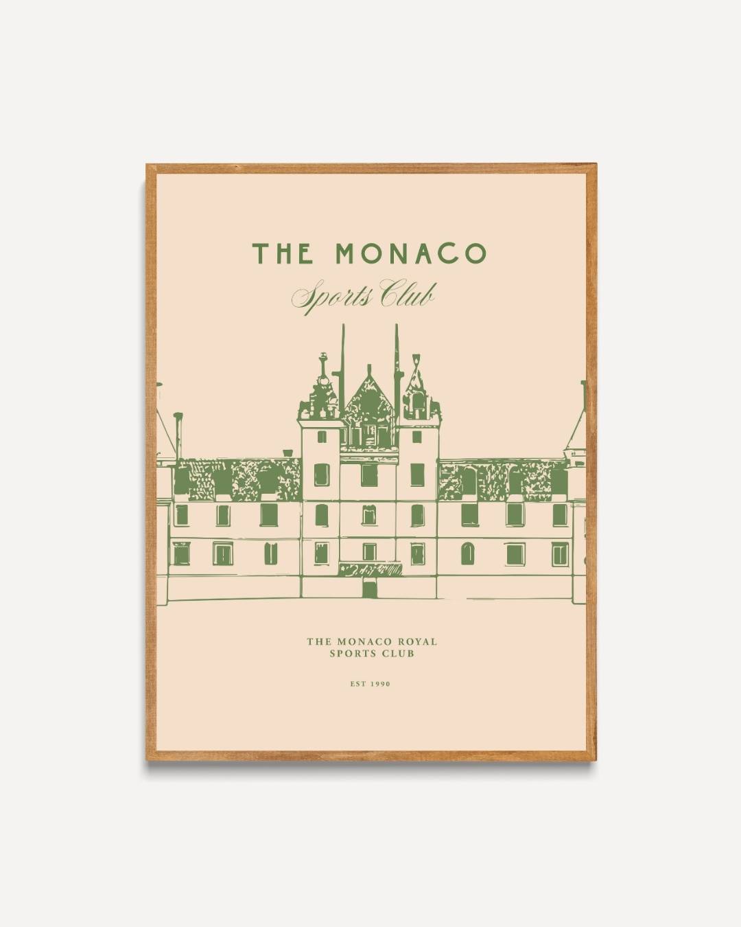 The Monaco Sports Club gebouw Poster – portret poster als wanddecoratie