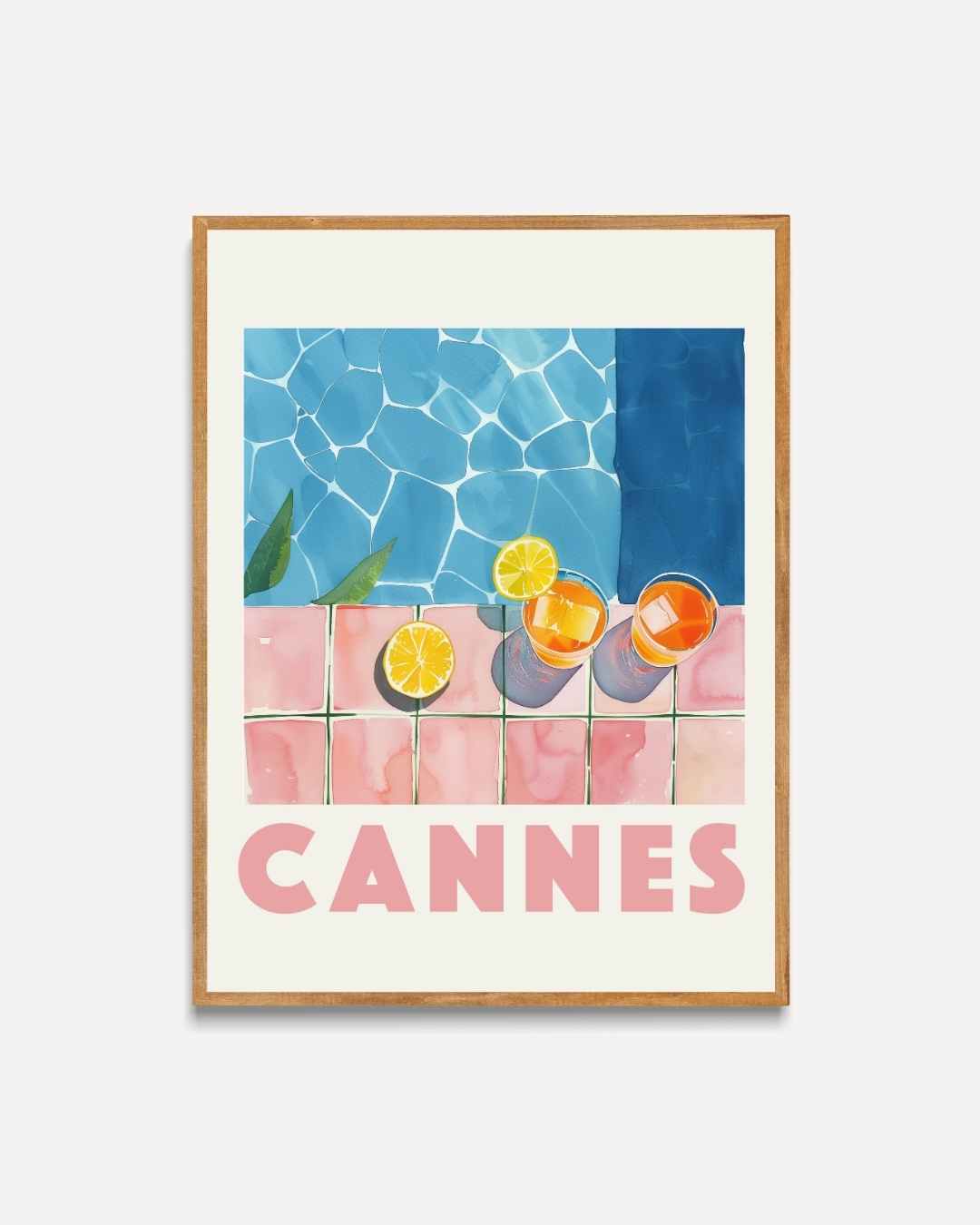 Cannes Poolside Poster – portret poster als wanddecoratie