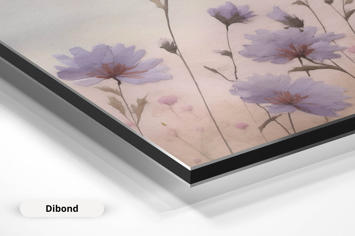 Illustratie op okergeel – plexiglas kunstwerk als wanddecoratie