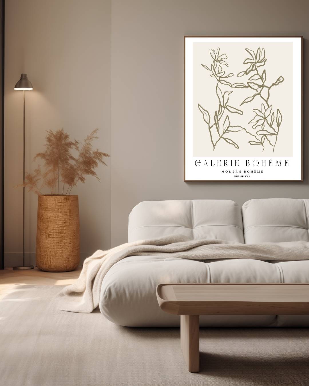 Abstracte flora Poster – staande poster voor modern interieur