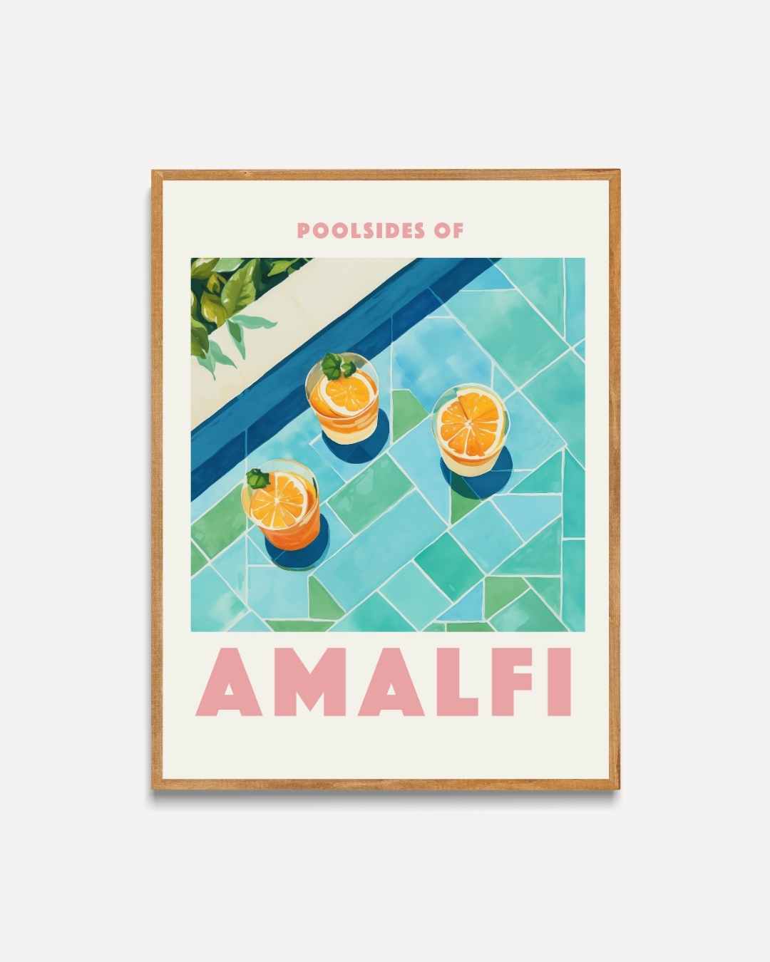 Poolsides of Amalfi Poster – portret poster als wanddecoratie