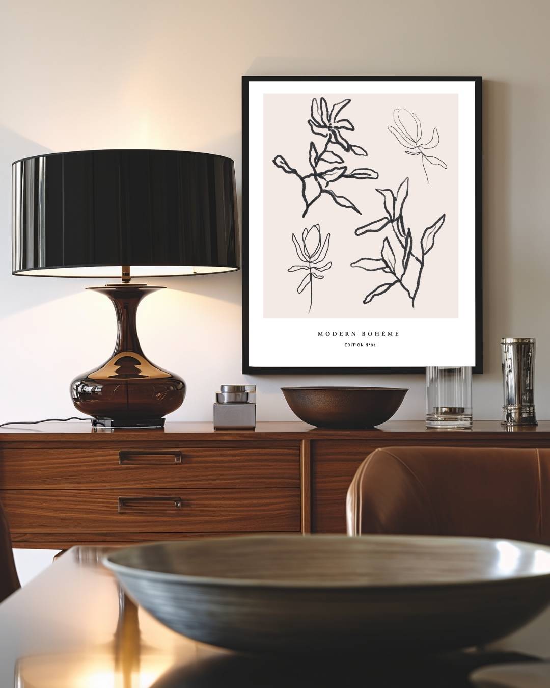 Grafische botanica Poster – staande poster voor modern interieur