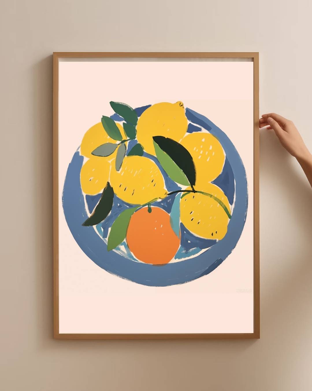 Schaal met citroenen Poster – staande poster voor modern interieur