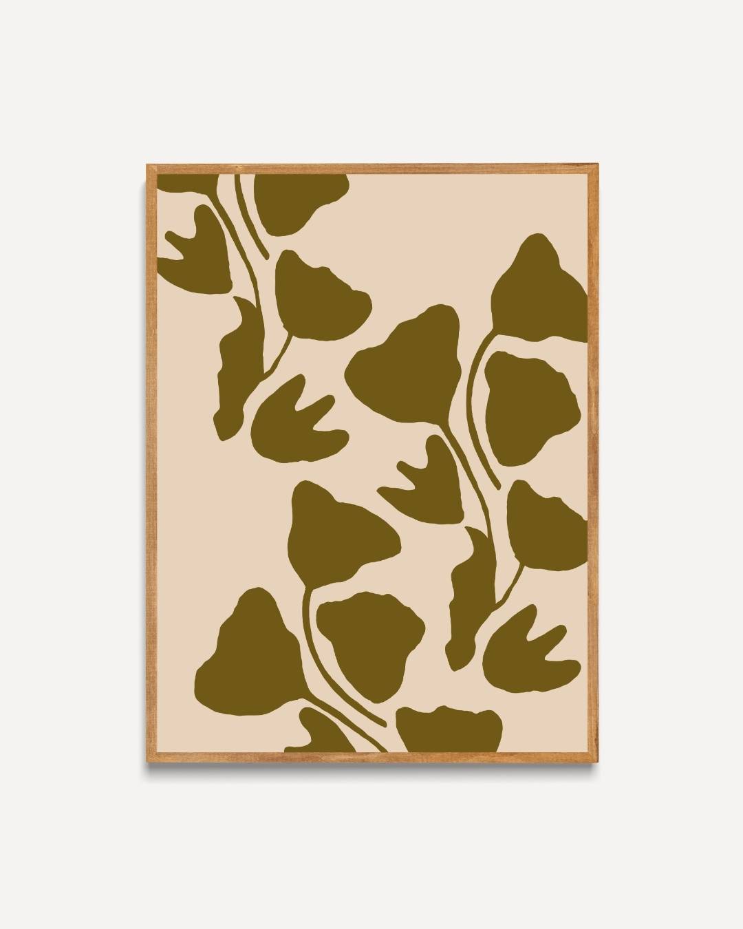 Organisch bladpatroon Poster – portret poster als wanddecoratie