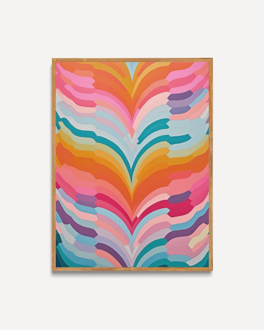 Radiant rainbow waves Poster – portret poster als wanddecoratie