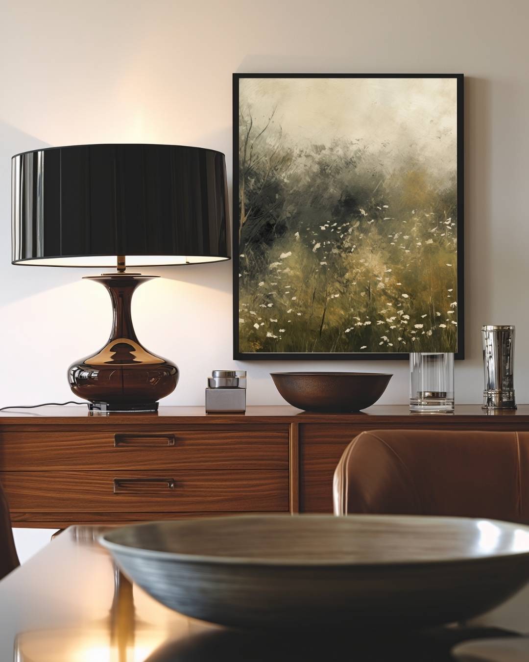 Wilde bloemen in het veld Poster – staande poster voor modern interieur