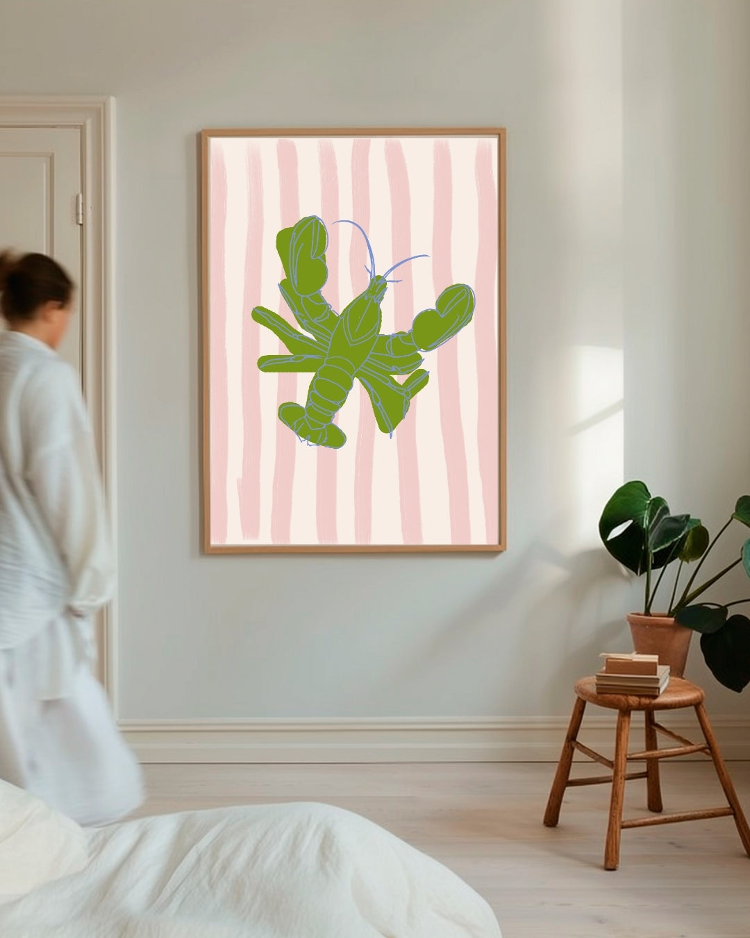 Groene Kreeft Poster – portret wanddecoratie van WallArtistic