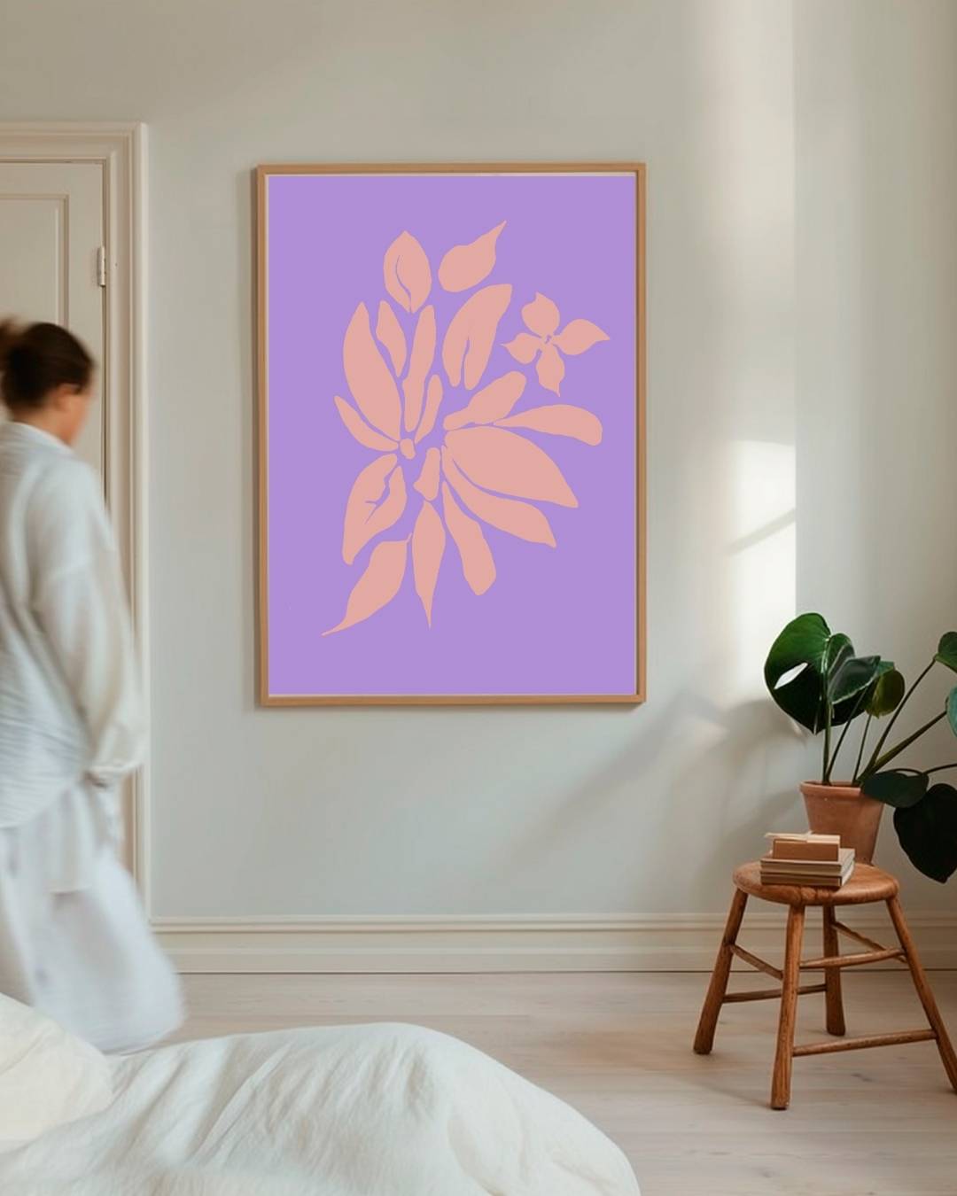 Abstracte bloemvormen Poster – staande poster voor modern interieur