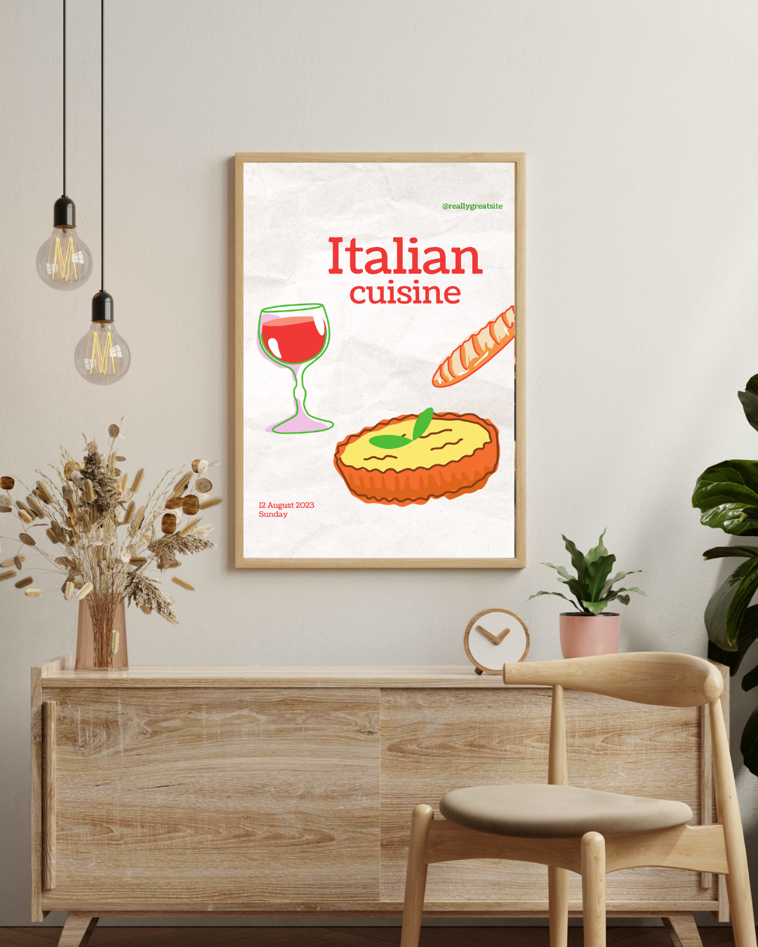 Italian cuisine Poster – staande poster voor modern interieur