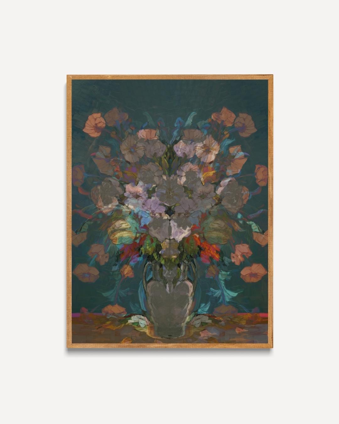 Mystieke bloemenvaas Poster – portret poster als wanddecoratie