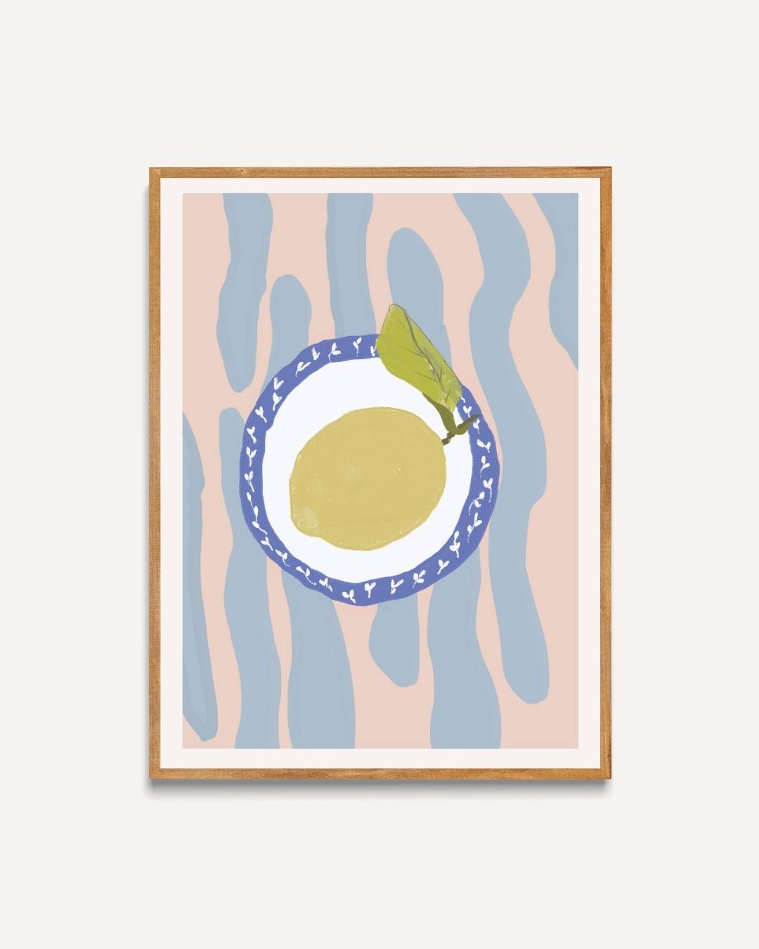 Citroen op servies Poster – portret poster als wanddecoratie