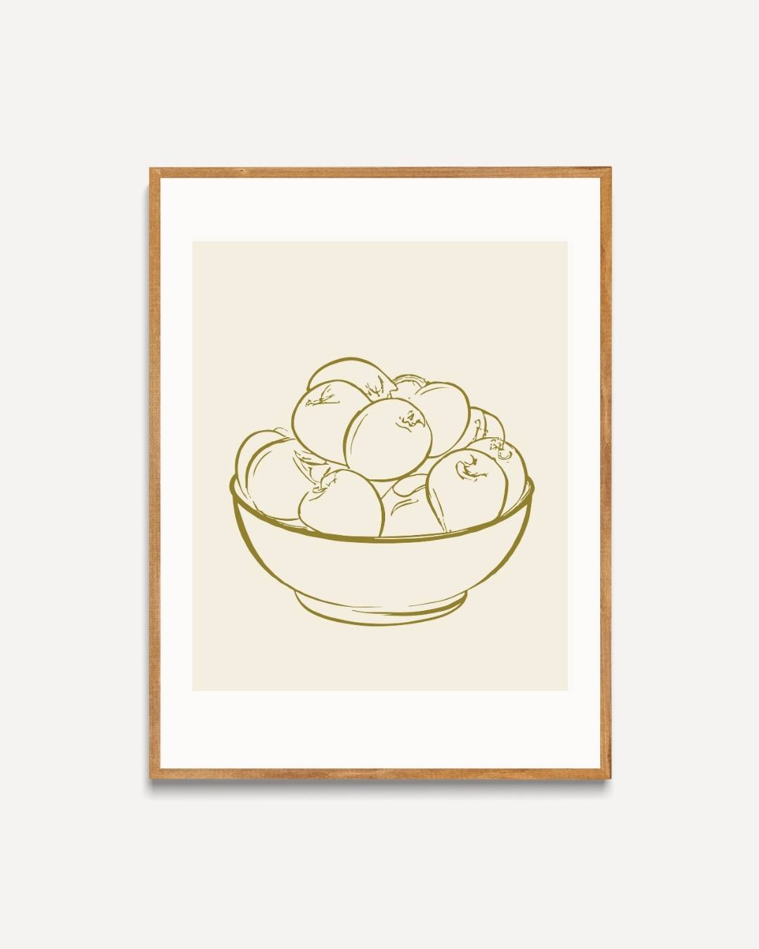 Kom met appels Poster Kunstwerk – portret poster als wanddecoratie