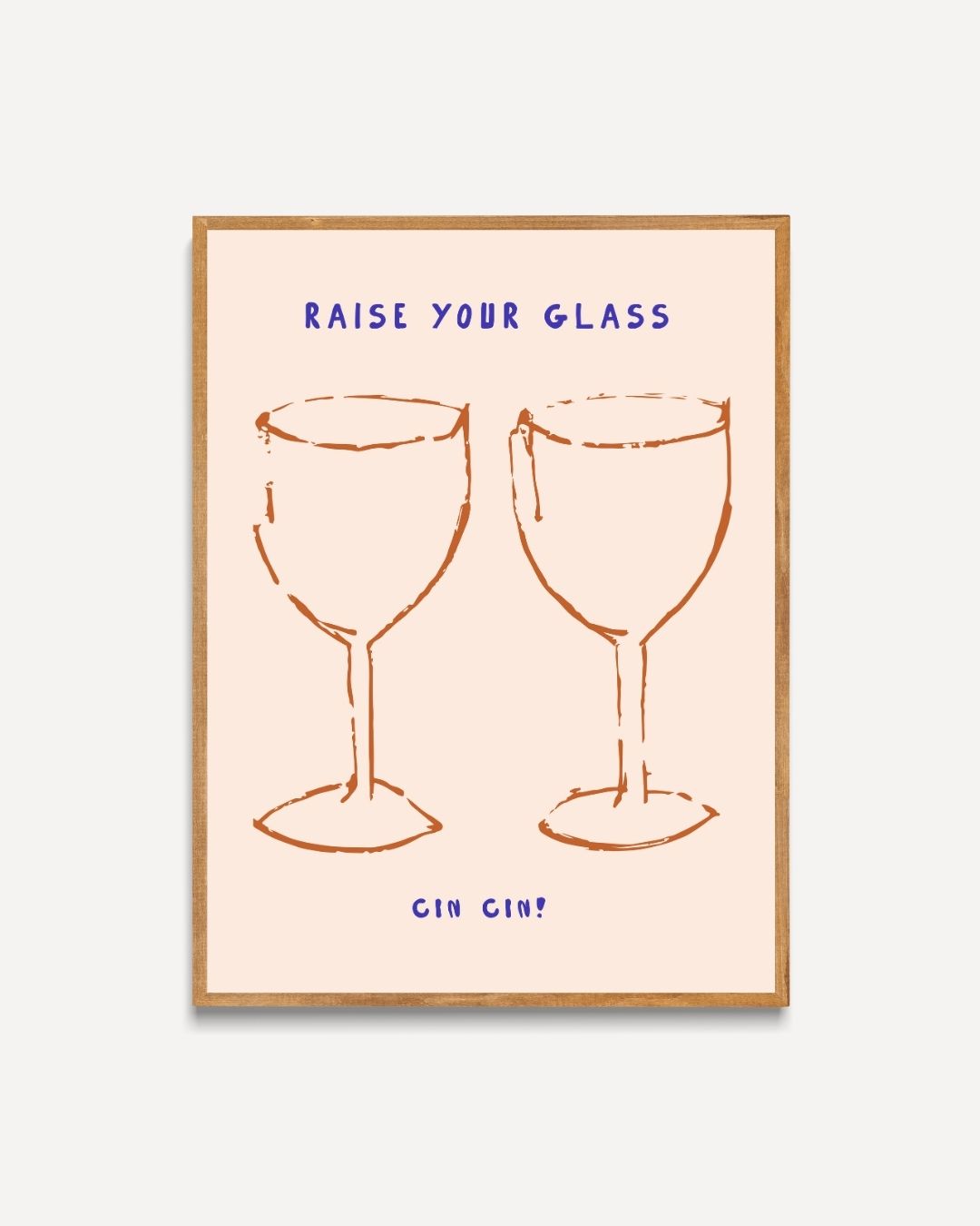 Raise your glass Poster – portret poster als wanddecoratie